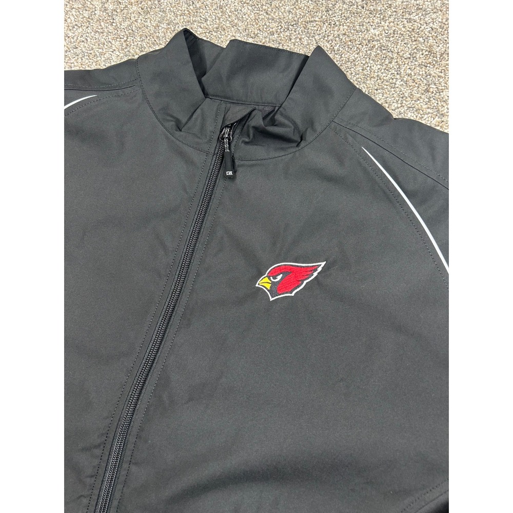 Cutter & Buck Arizona Cardinals WeatherTec Jacket Mens XXL Black Full Zip #0848